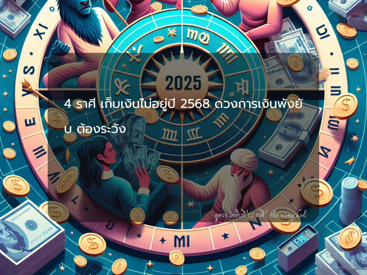 4 ราศี เก็บเงินไม่อยู่ปี 2568 ดวงการเงินพังยับ ต้องระวัง