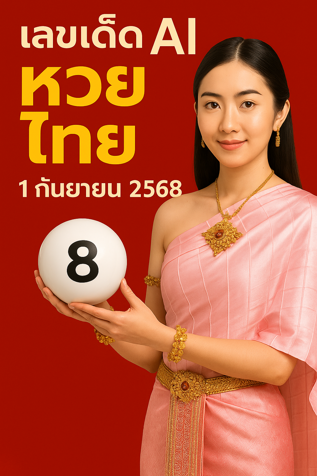 🤖 เลขเด็ดหวยไทย วันที่ 1 กันยายน 2568 วิเคราะห์ด้วย AI