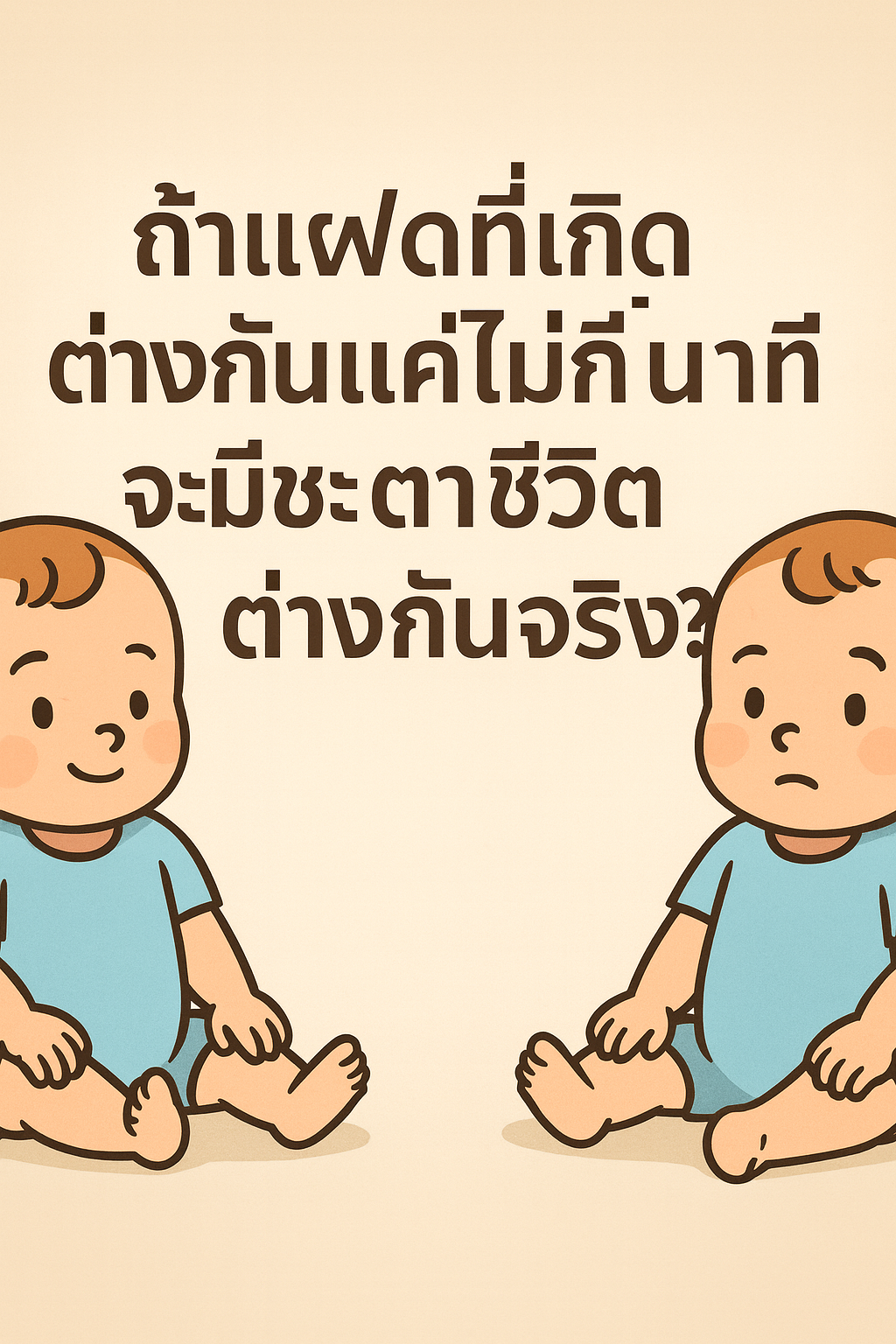 ถ้าแฝดที่เกิดต่างกันแค่ไม่กี่นาที จะมีชะตาชีวิตต่างกันจริงหรือ?