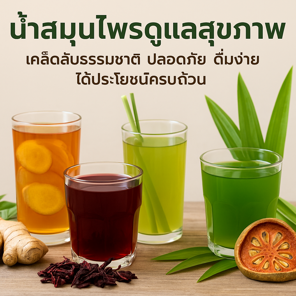 น้ำสมุนไพรดูแลสุขภาพ – เคล็ดลับธรรมชาติ ปลอดภัย ดื่มง่าย ได้ประโยชน์ครบถ้วน