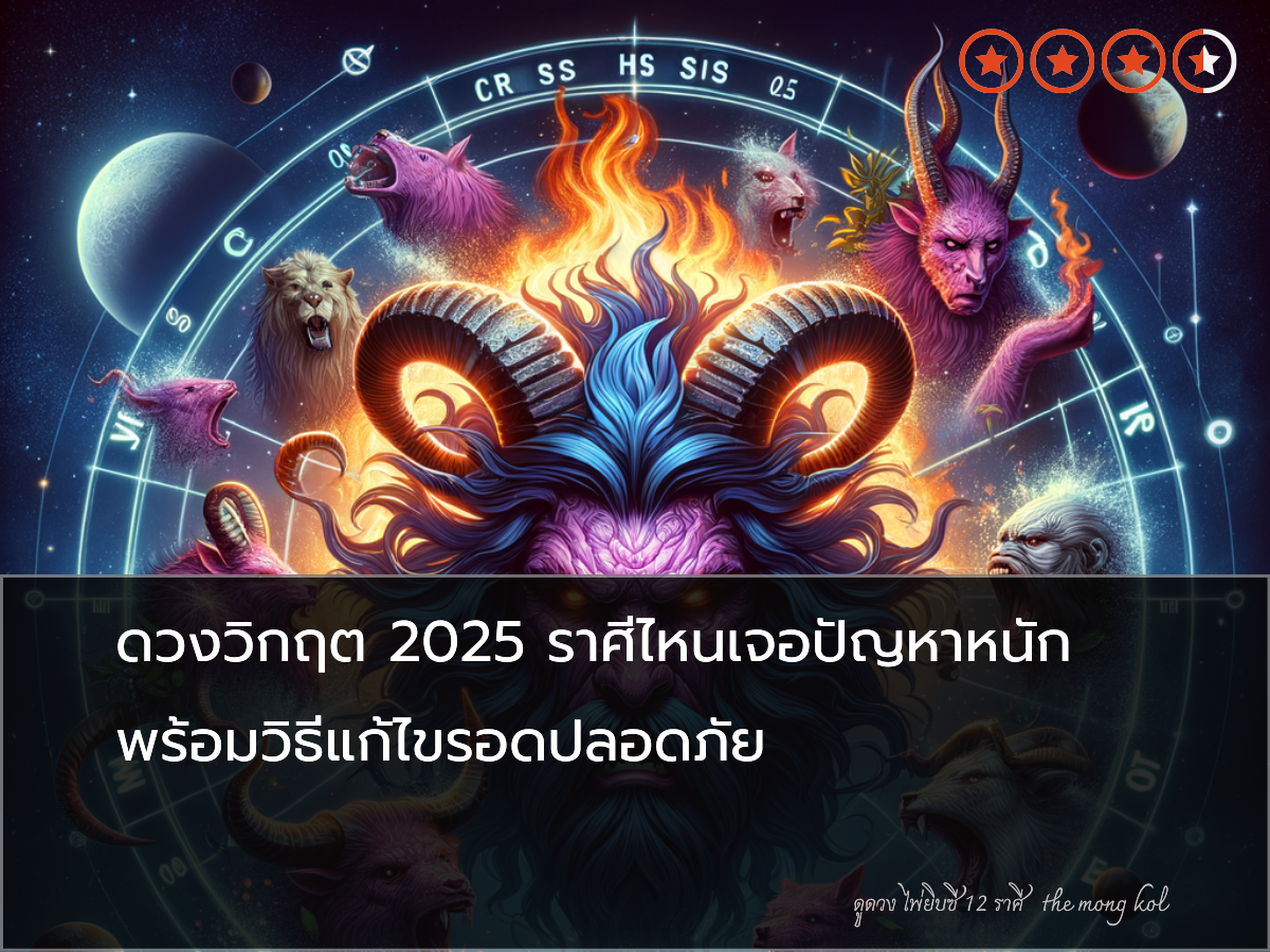 ดวงวิกฤต 2025 ราศีไหนเจอปัญหาหนัก พร้อมวิธีแก้ไขรอดปลอดภัย