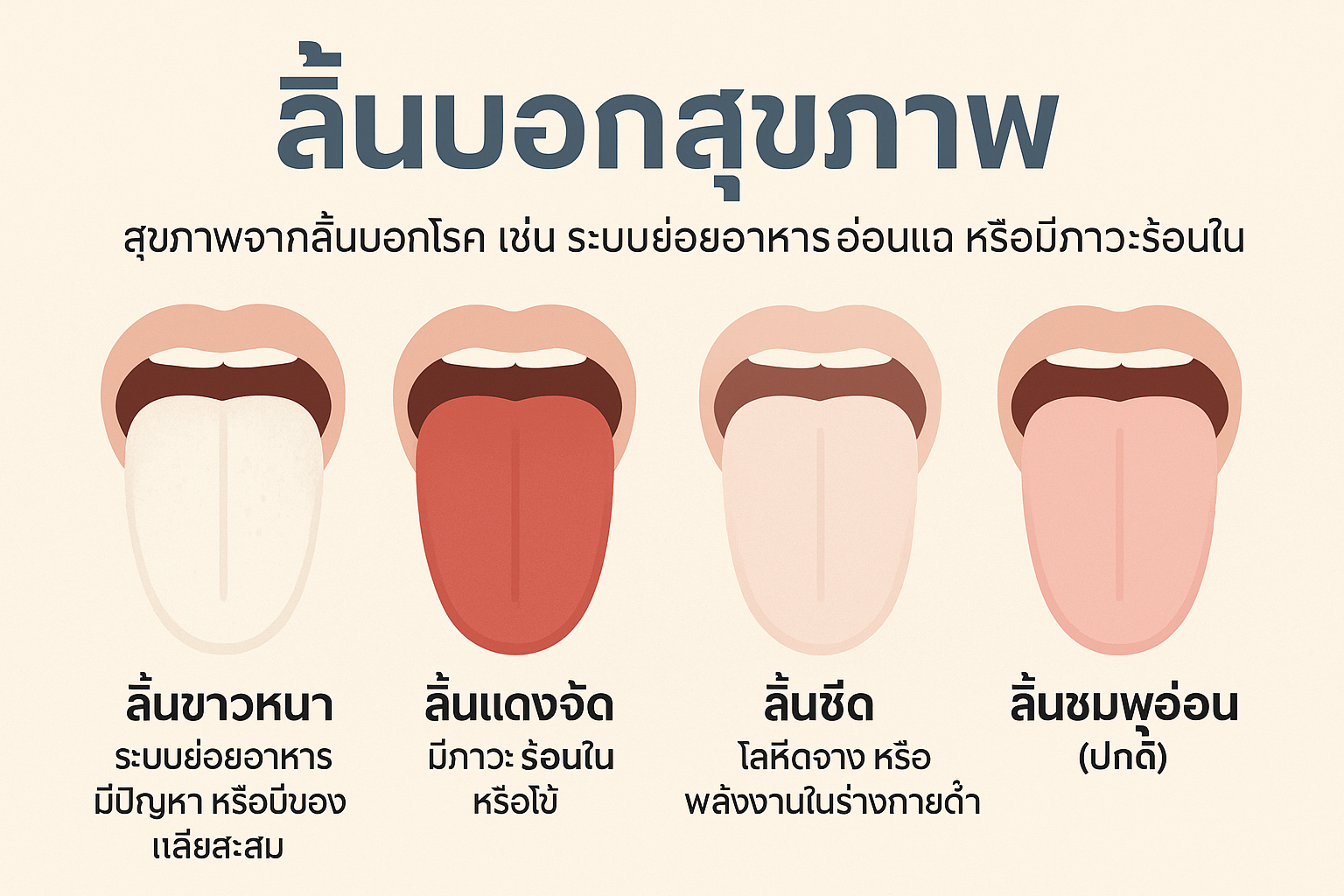 ลิ้นบอกสุขภาพ: ดูสุขภาพจากลิ้น สีลิ้น ฝ้าลิ้น บอกโรคได้จริงหรือ?