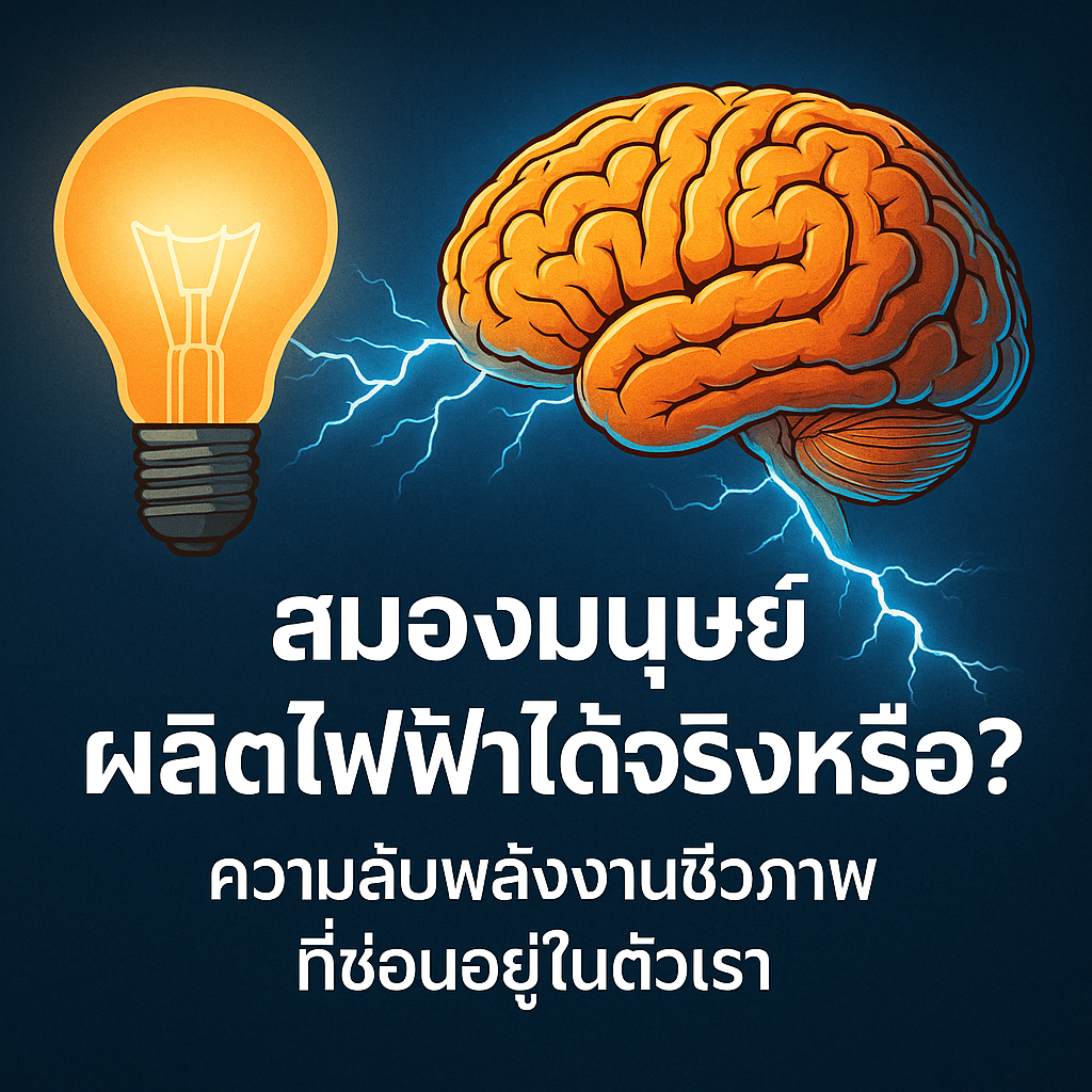 🧠 สมองมนุษย์ผลิตไฟฟ้าได้จริงหรือ? ความลับพลังงานชีวภาพที่ซ่อนอยู่ในตัวเรา