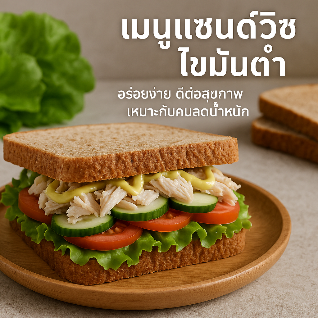 เมนูแซนด์วิชไขมันต่ำ อร่อยง่าย ดีต่อสุขภาพ เหมาะกับคนลดน้ำหนัก