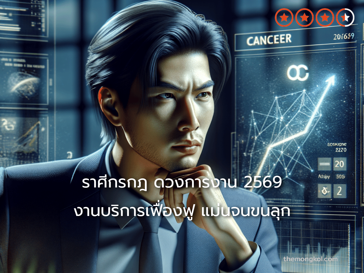 ราศีกรกฎ ดวงการงาน 2569 งานบริการเฟื่องฟู แม่นจนขนลุก